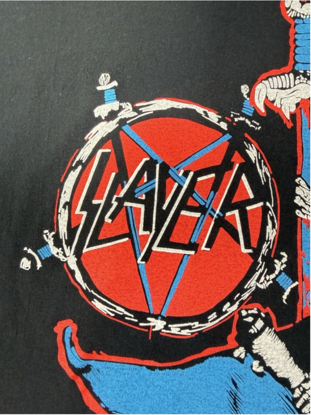 Vintage Slayer Men's Sz L Fruit Of The Loom Spill The Blood Single Stitch Shirt - Picture 11 of 13